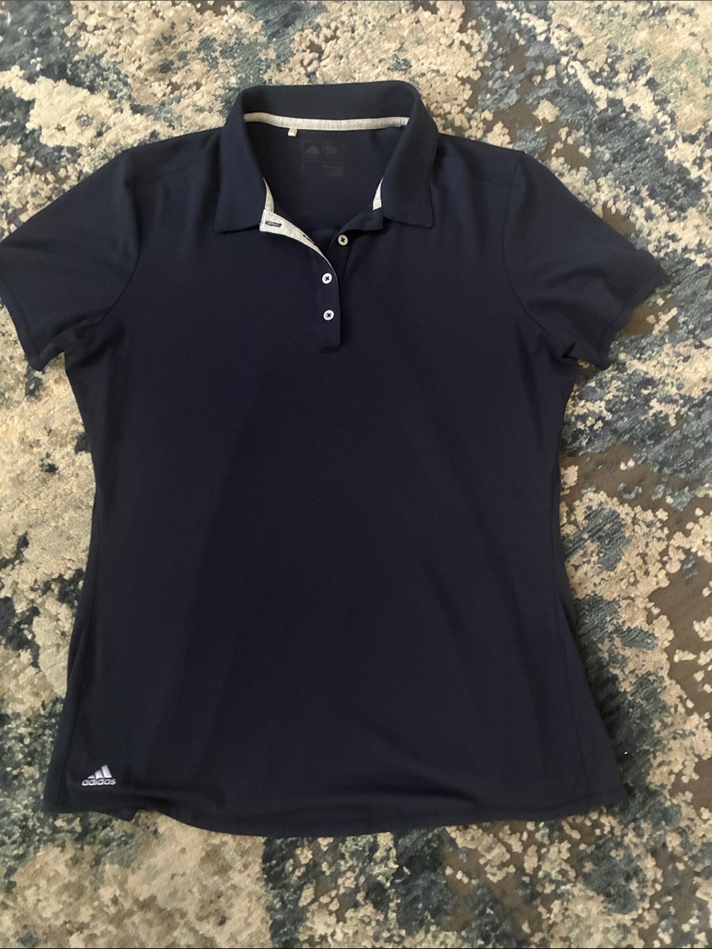 adidas Women's Navy Short Sleeve Polo